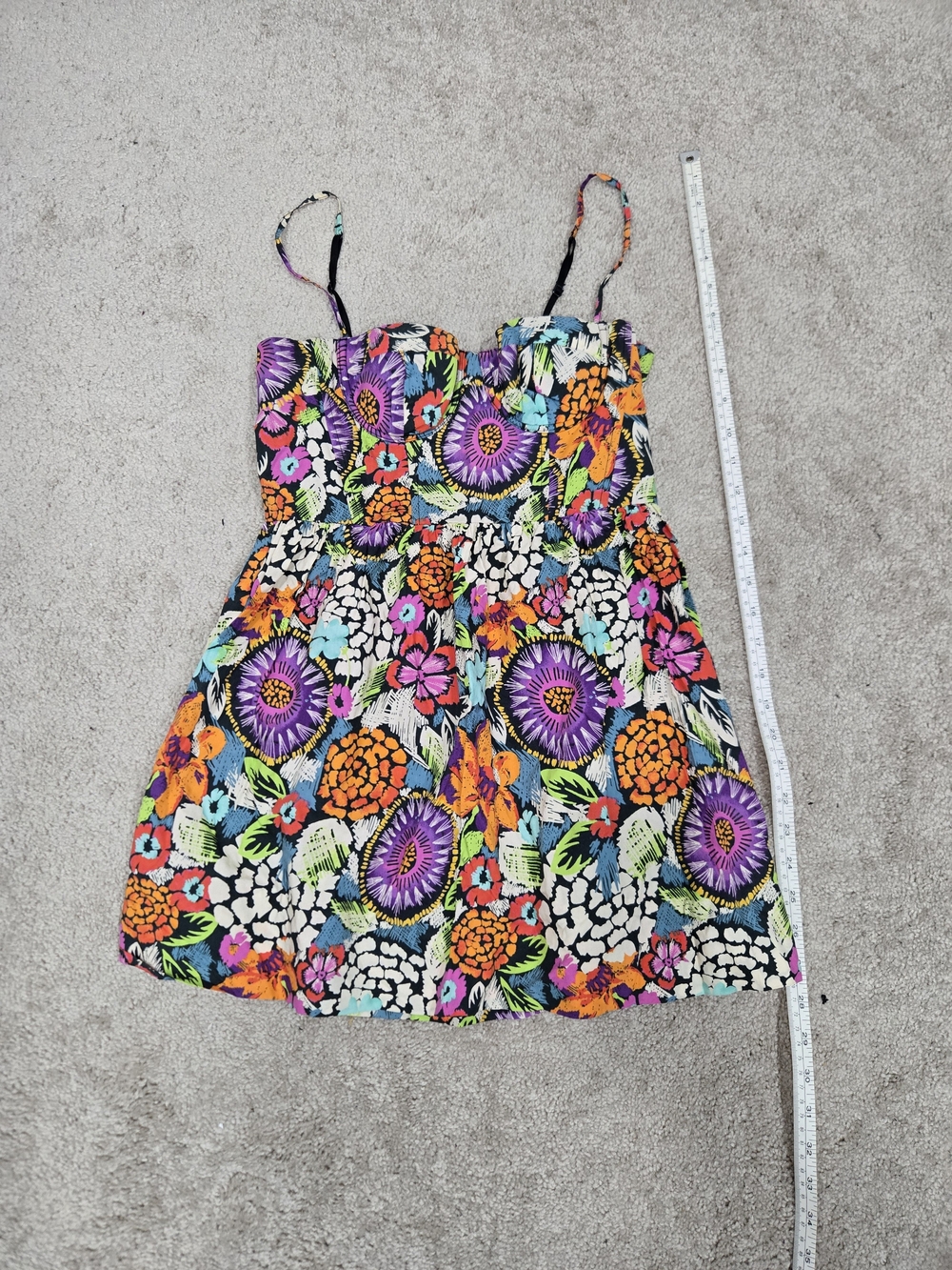 Moda International Multicolor Floral Sundress with Spaghetti Straps
